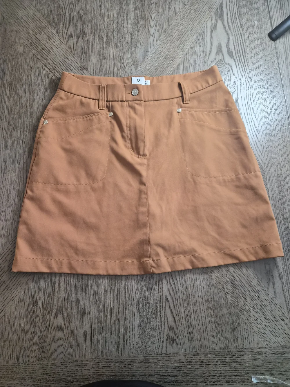 Daily Sports Orange Utility Mini Skirt with Front Pockets